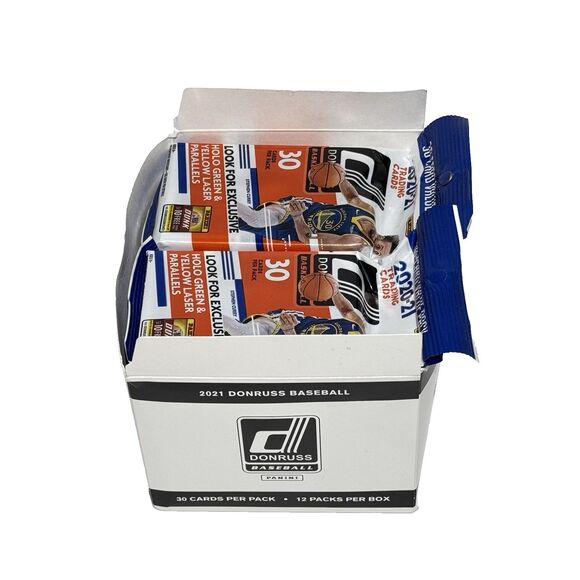 2020-21 Panini Donruss Basketball Cello Box – Complete 12 Fat Packs NBA NEW - Picture 3 of 7